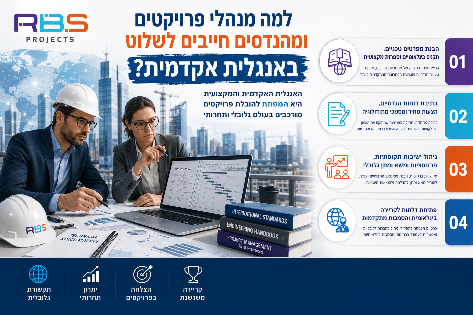 למה מנהלי פרויקטים ומהנדסים חייבים לשלוט באנגלית אקדמית - מאמר של RBS